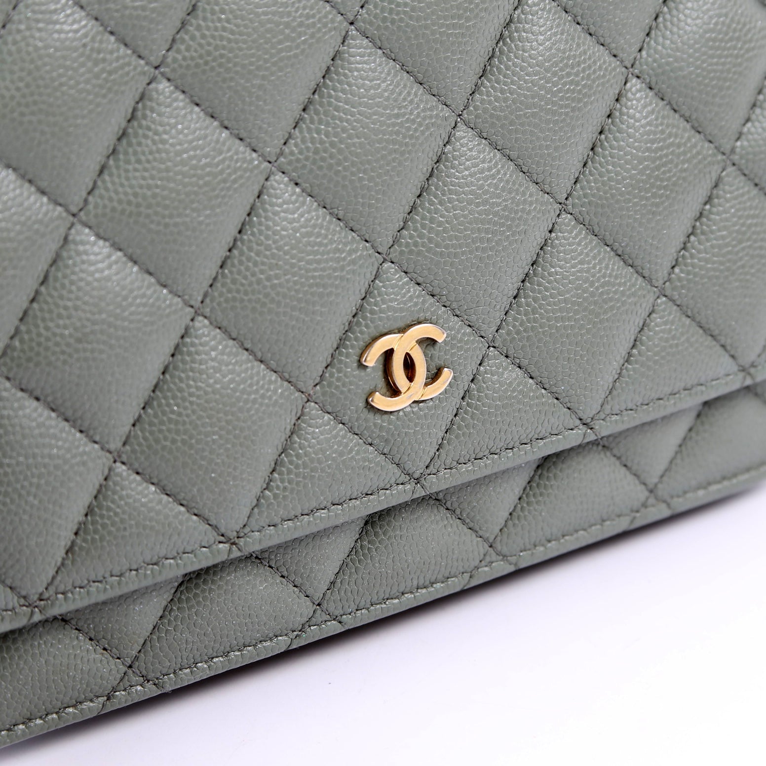 WOC Classic Quilted Caviar Green