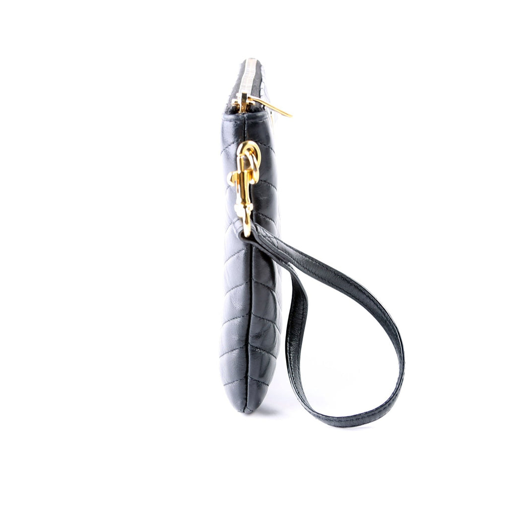 379039 A5 Matelasse Pouch Black