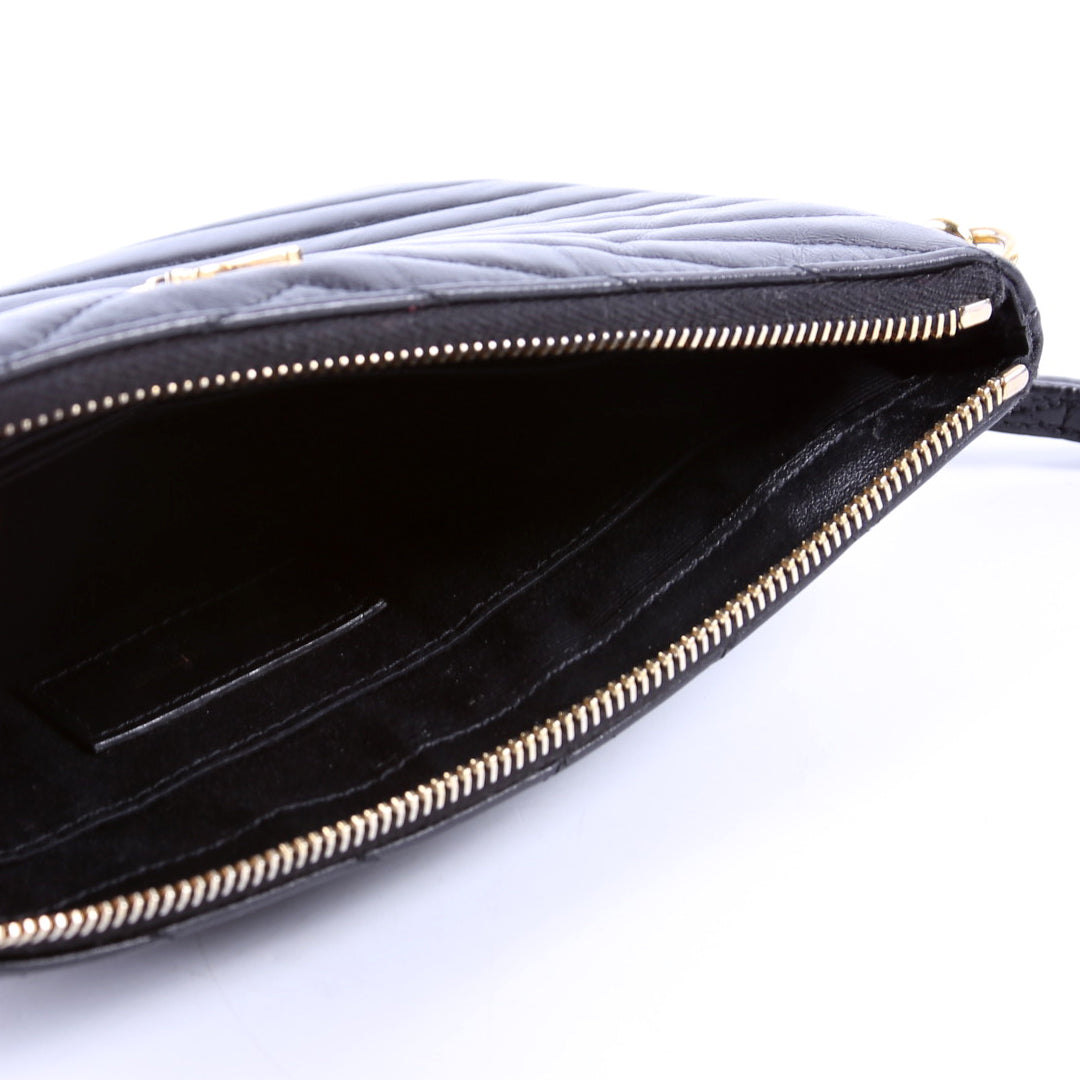 379039 A5 Matelasse Pouch Black