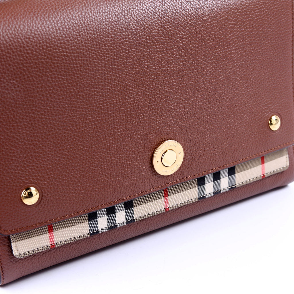Note Crossbody Vintage Check Medium Brown