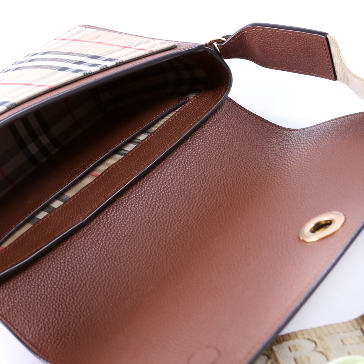 Note Crossbody Vintage Check Medium Brown