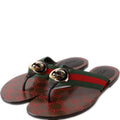 Kika GG Web Sandals Size 38 Red/Green