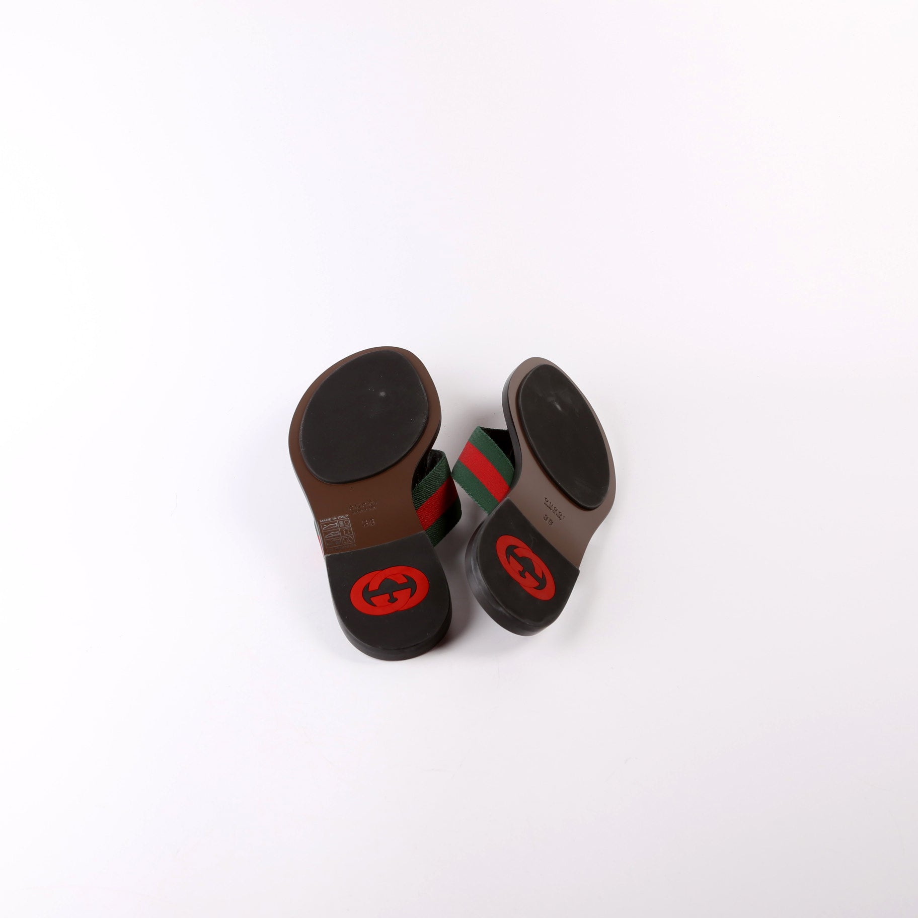 Kika GG Web Sandals Size 38 Red/Green