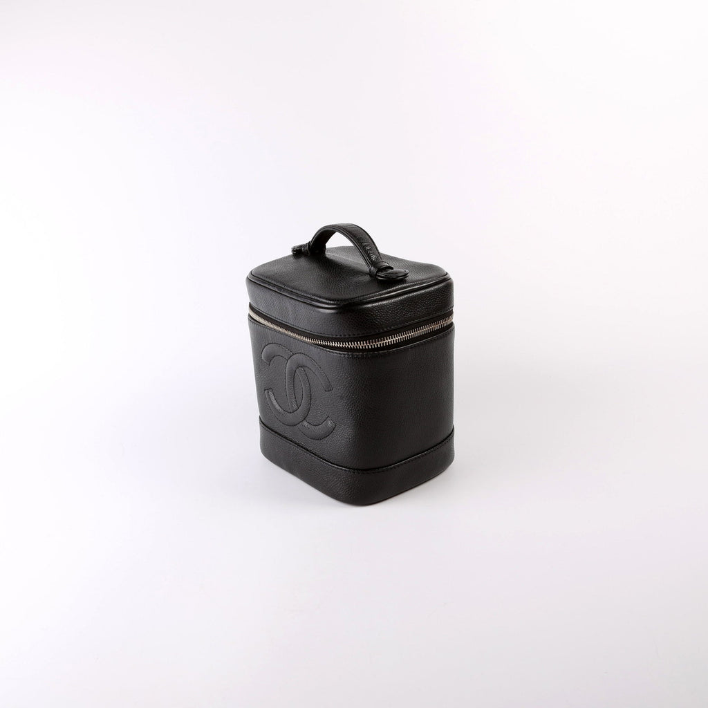 CC Vanity Case Small Caviar Draft