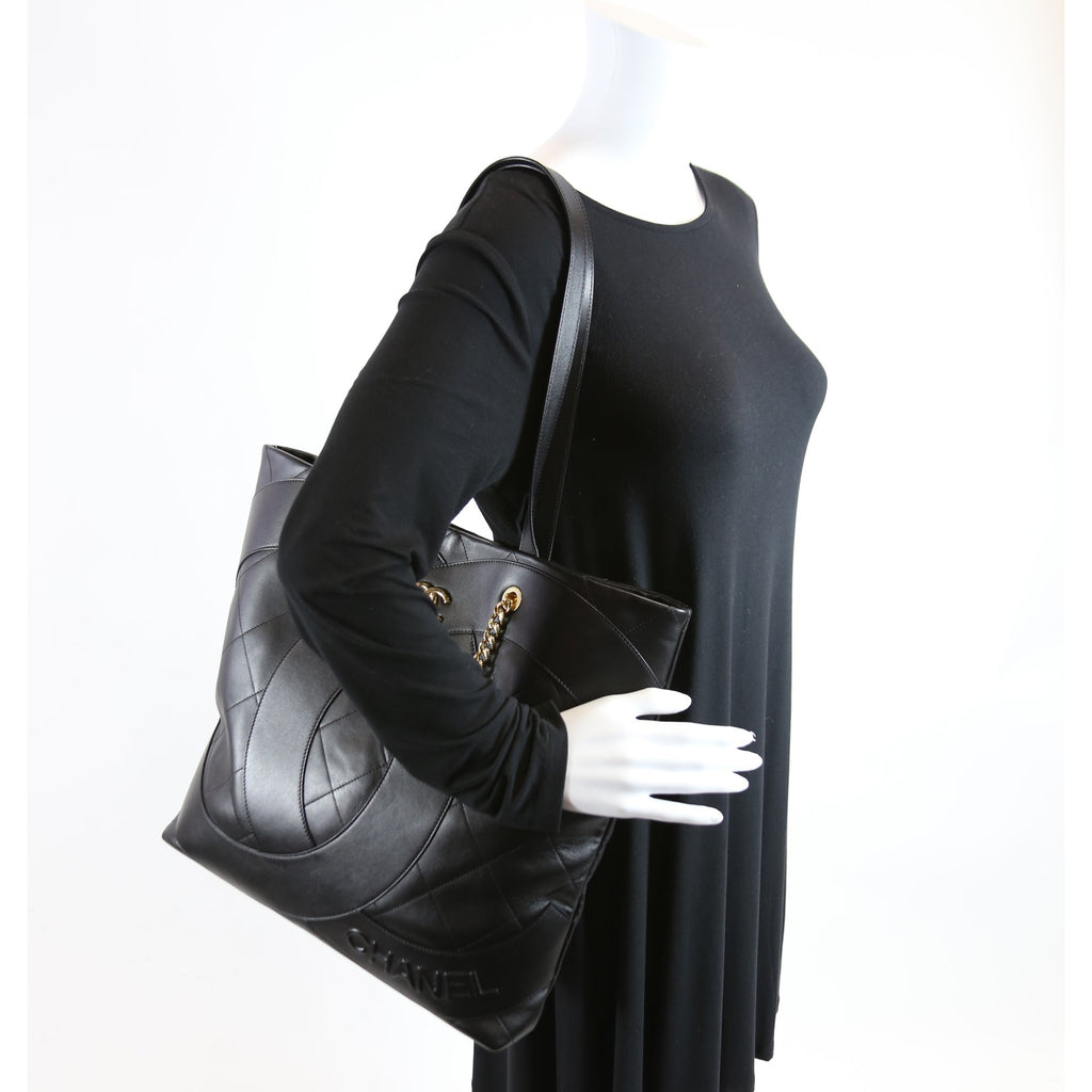 Club Monaco Tote Calfskin RFID Black