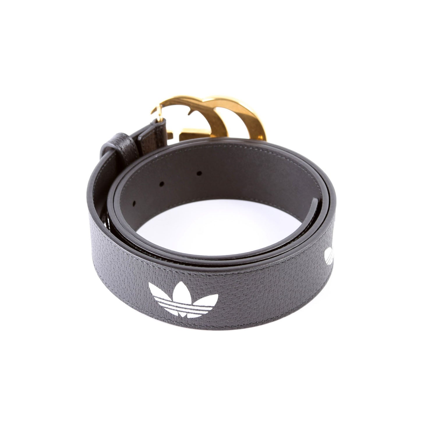 Gucci 406831 X Adidas GG Marmont Belt Size 85 Black/White
