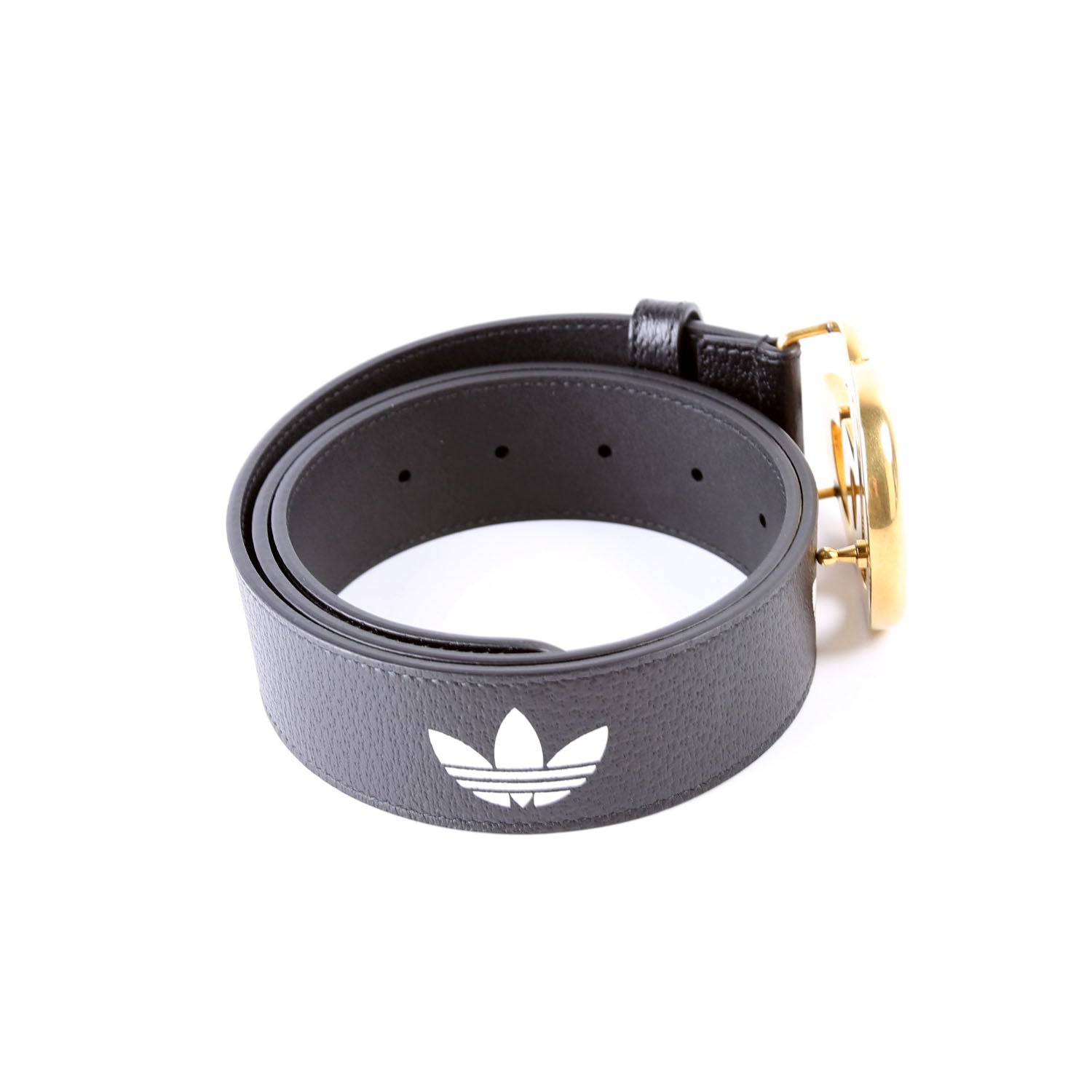 Gucci 406831 X Adidas GG Marmont Belt Size 85 Black/White
