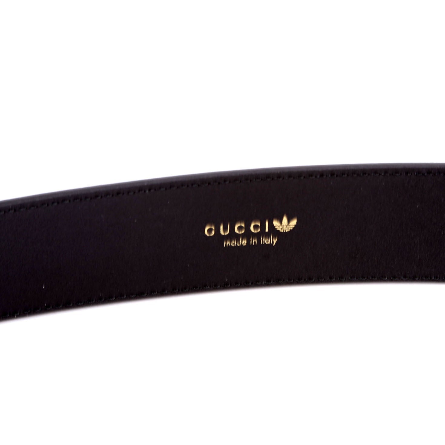 Gucci 406831 X Adidas GG Marmont Belt Size 85 Black/White