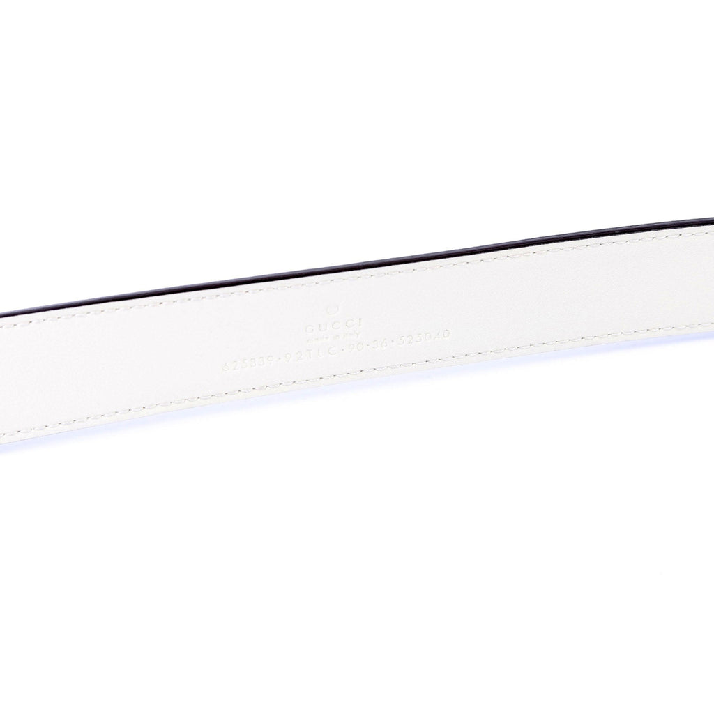 625839 GG Marmont Supreme/Leather Belt 90/36 Beige/Cream