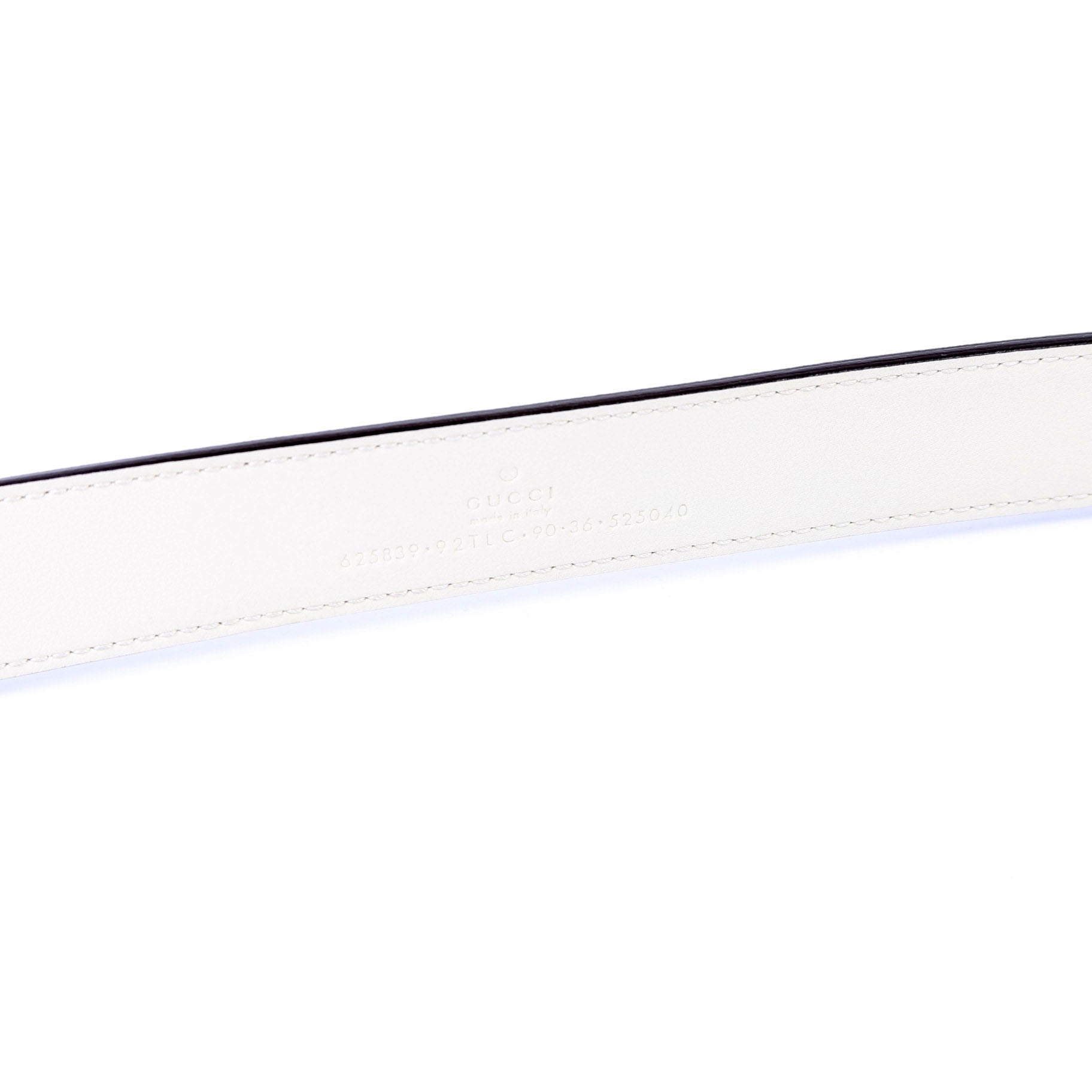 625839 GG Marmont Supreme/Leather Belt 90/36 Beige/Cream