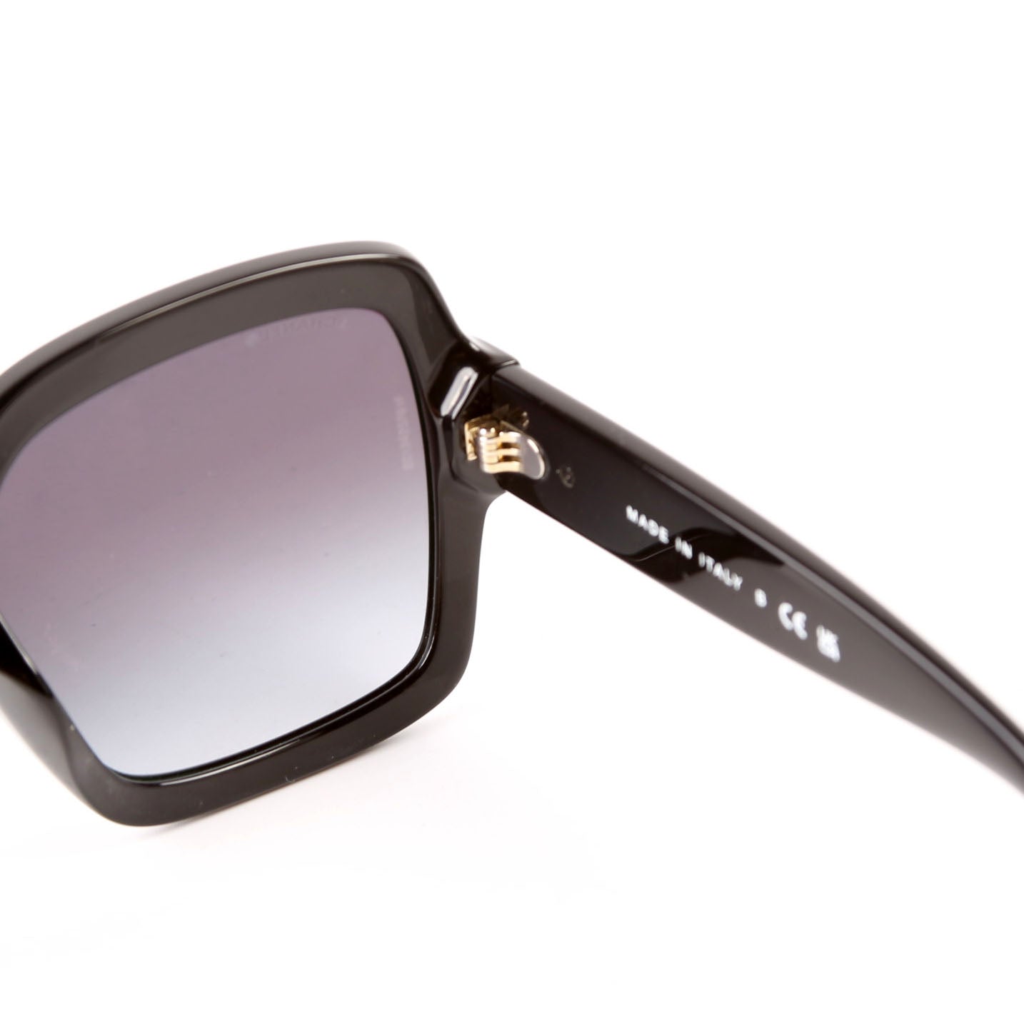 5479-A Oversized Square Acetate Sunglasses Black