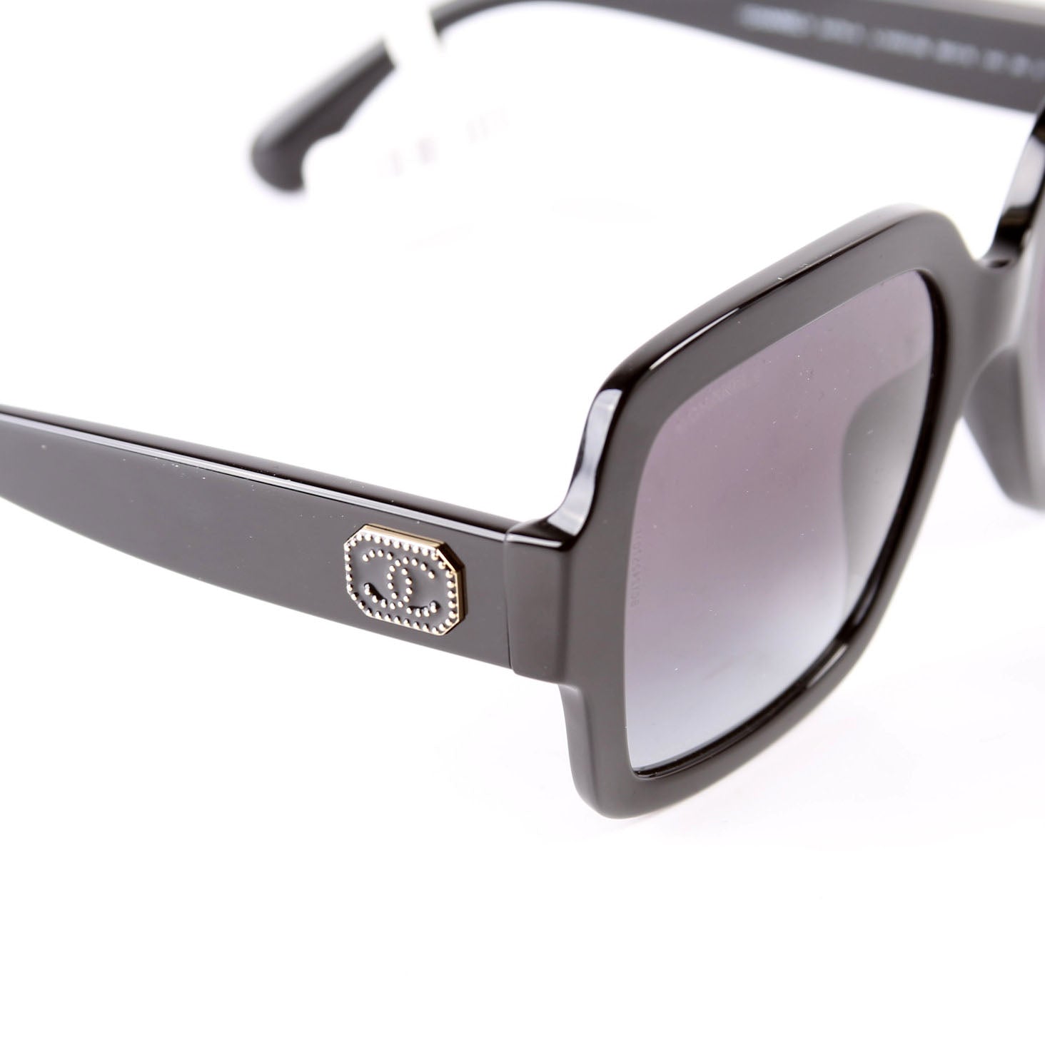 5479-A Oversized Square Acetate Sunglasses Black