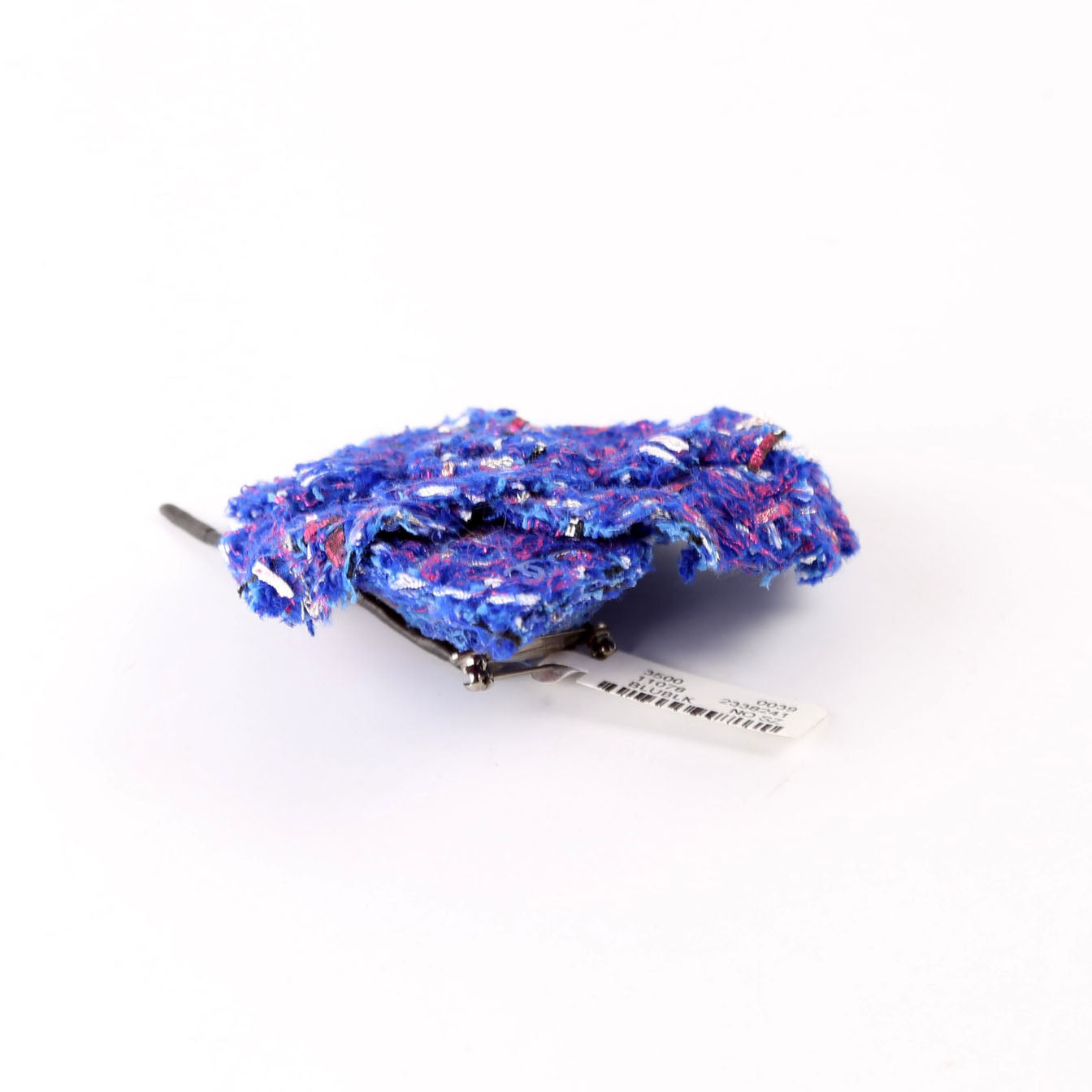 Camellia Tweed Brooch Blue
