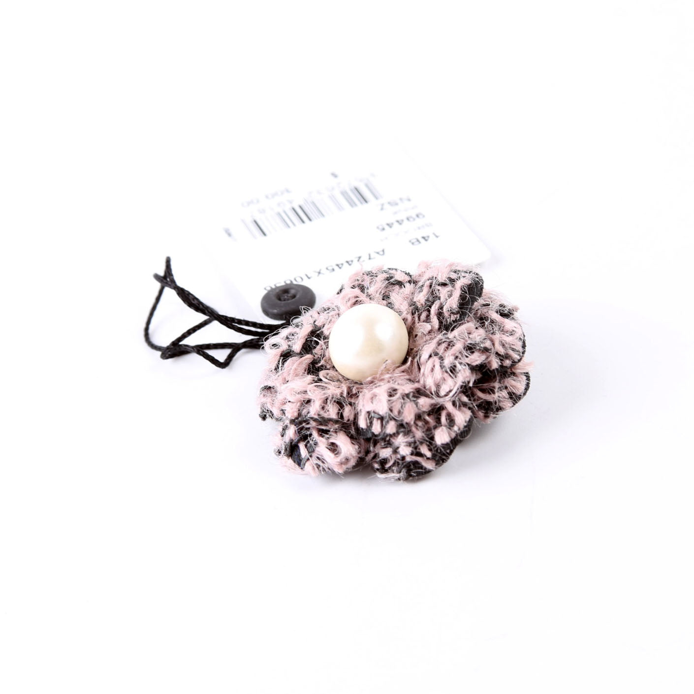 Camellia Pearl Tweed Brooch