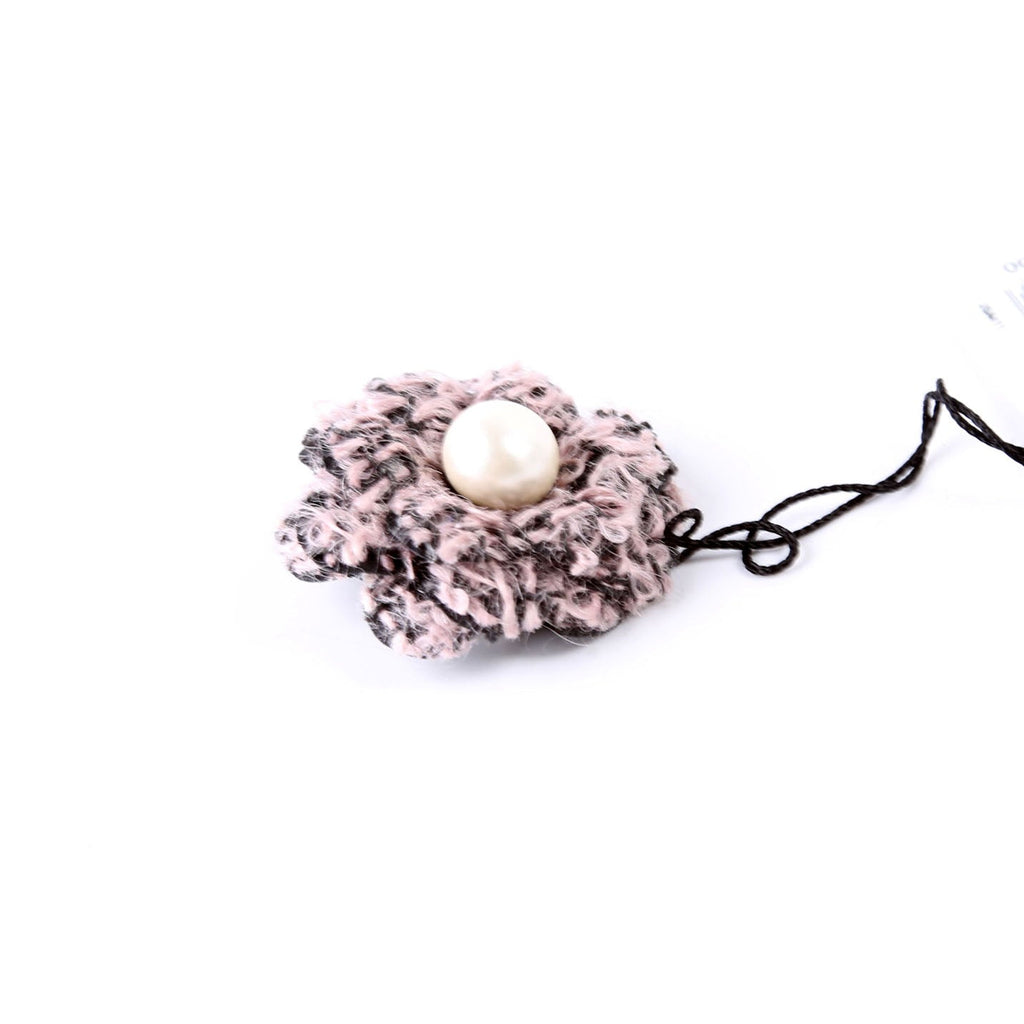 Camellia Pearl Tweed Brooch