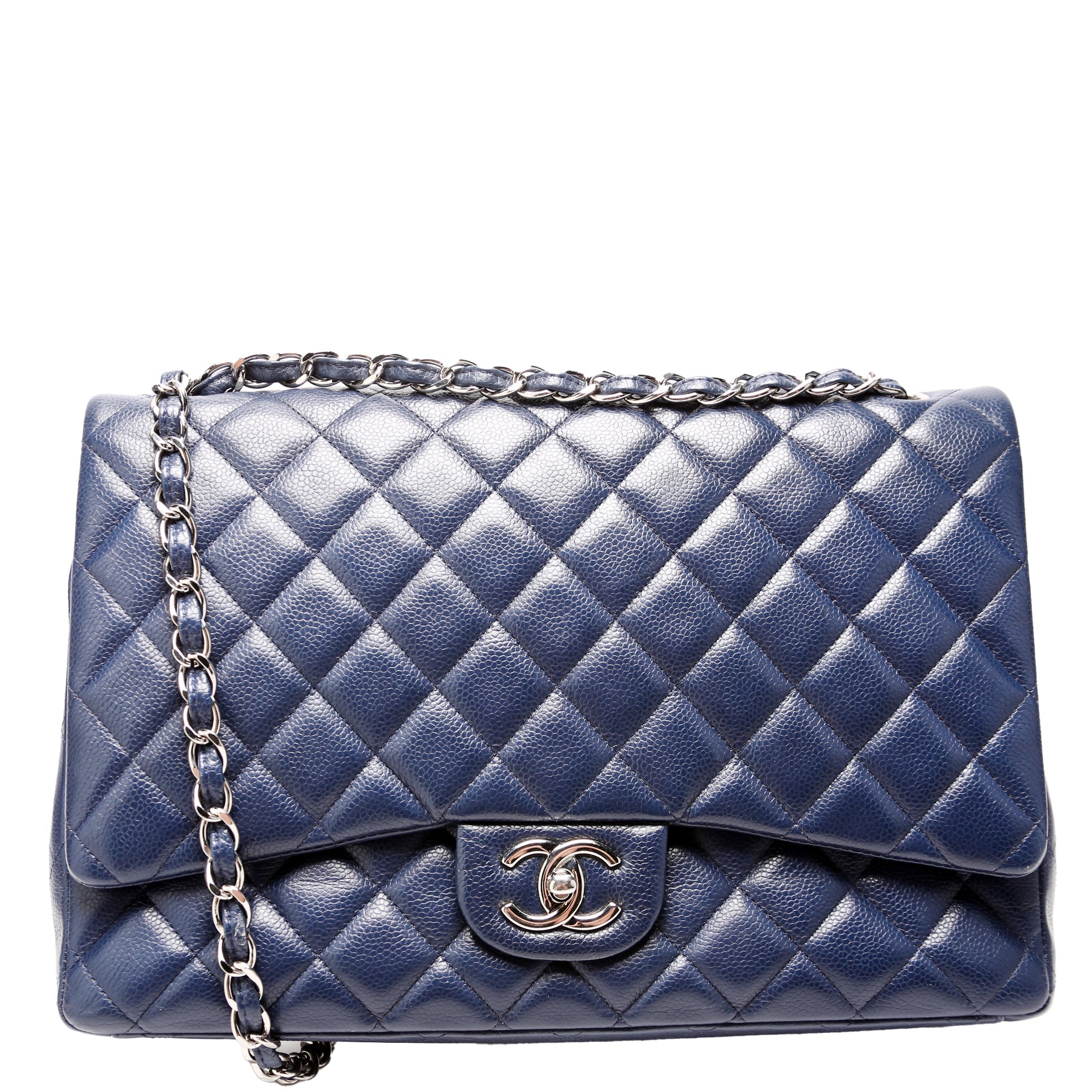 Classic Flap Maxi Caviar 14-16M Navy