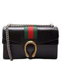 400249 Dionysus Leather Shoulder Small Black