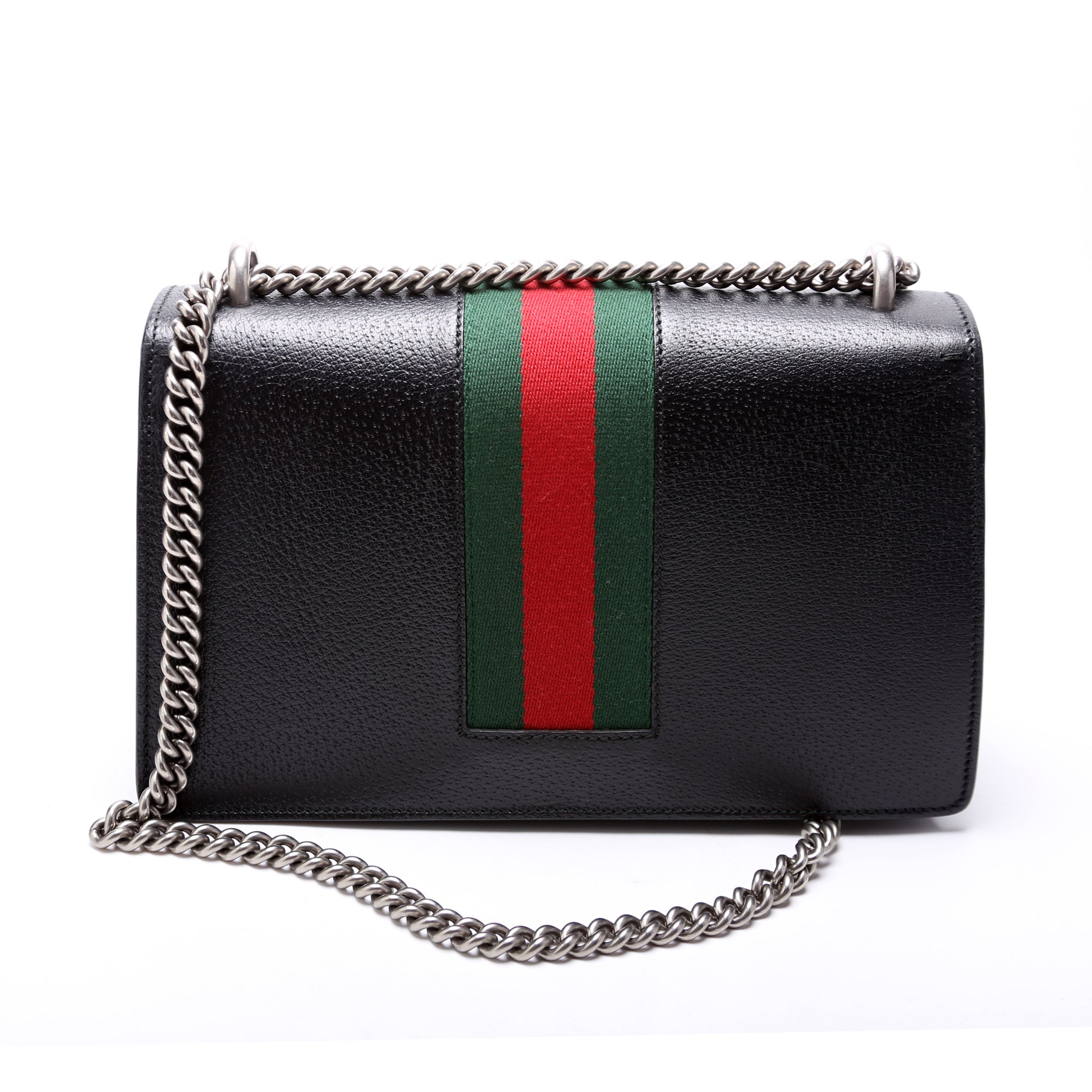 400249 Dionysus Leather Shoulder Small Black