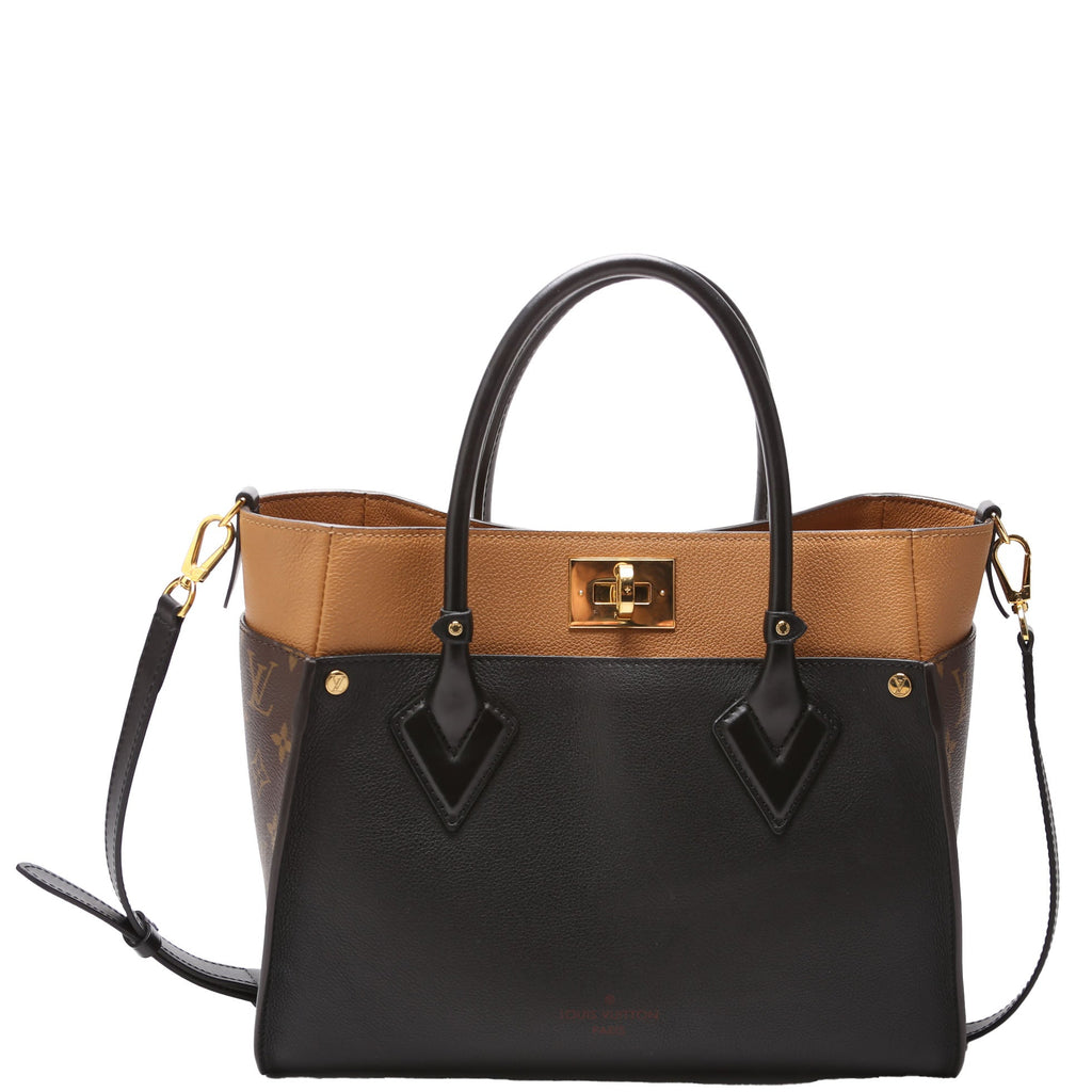 On My Side MM Calfskin/Monogram Black/Brown