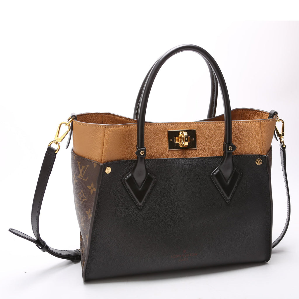 On My Side MM Calfskin/Monogram Black/Brown