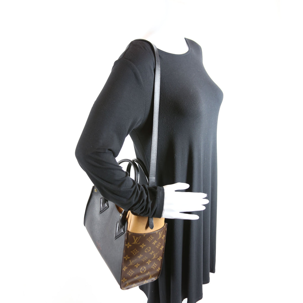 On My Side MM Calfskin/Monogram Black/Brown