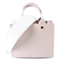 Mini G-Tote Shopping Tote Crinkle Leather Beige