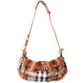 House Check Margaret Small Shoulder Bag Brown