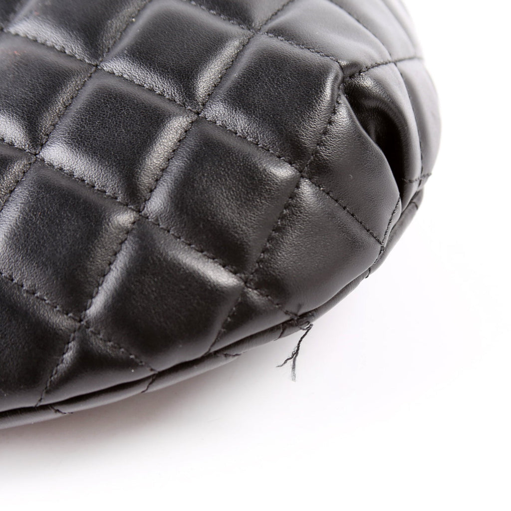 Quilted Uniform Waist Belt Bag Lambskin 29M Black