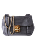 Elsie Leather Shoulder Bag Black
