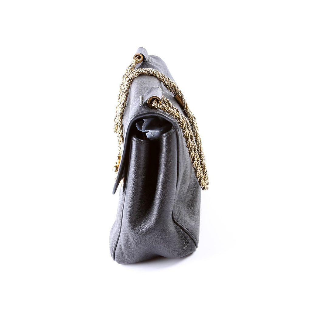 Elsie Leather Shoulder Bag Black