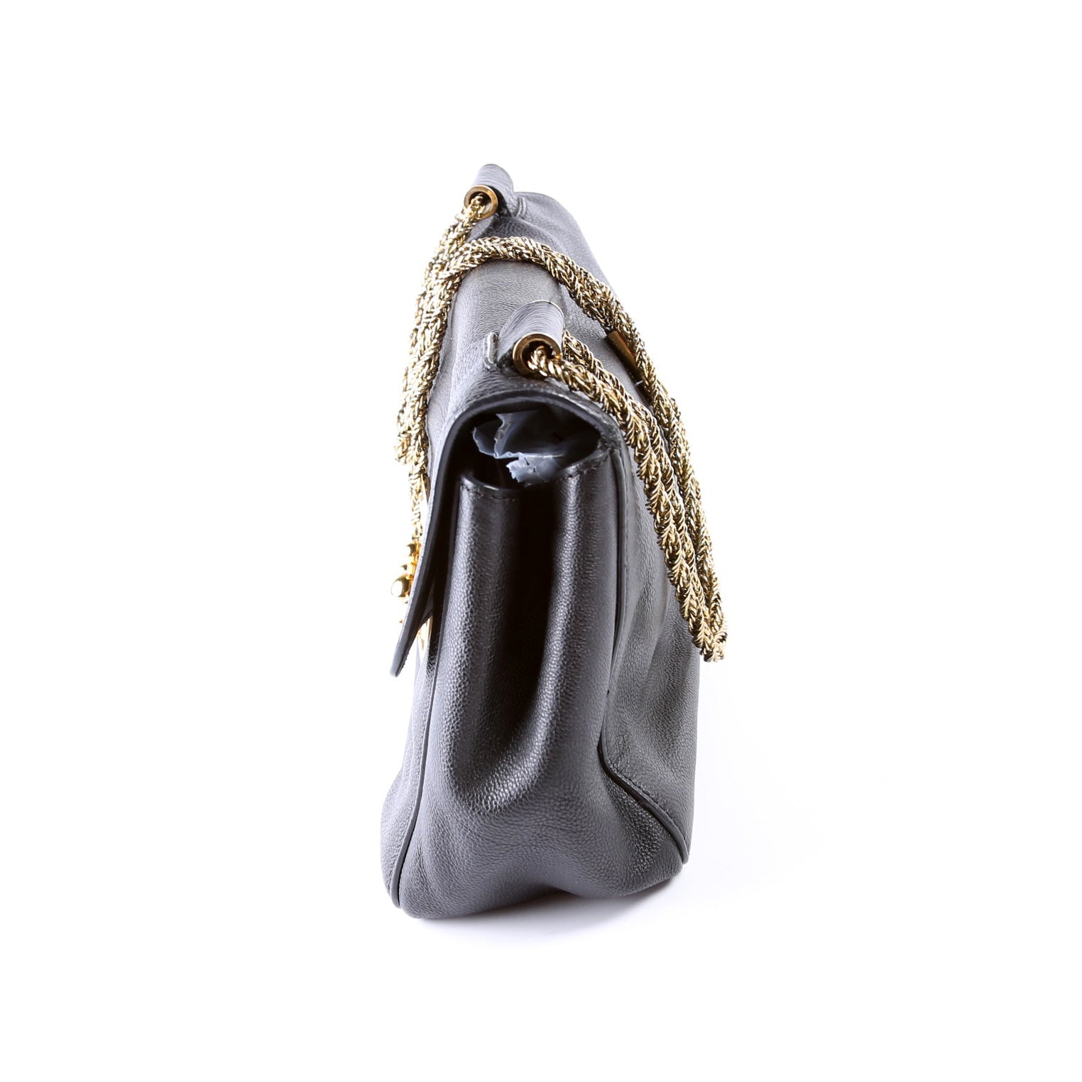 Elsie Leather Shoulder Bag Black
