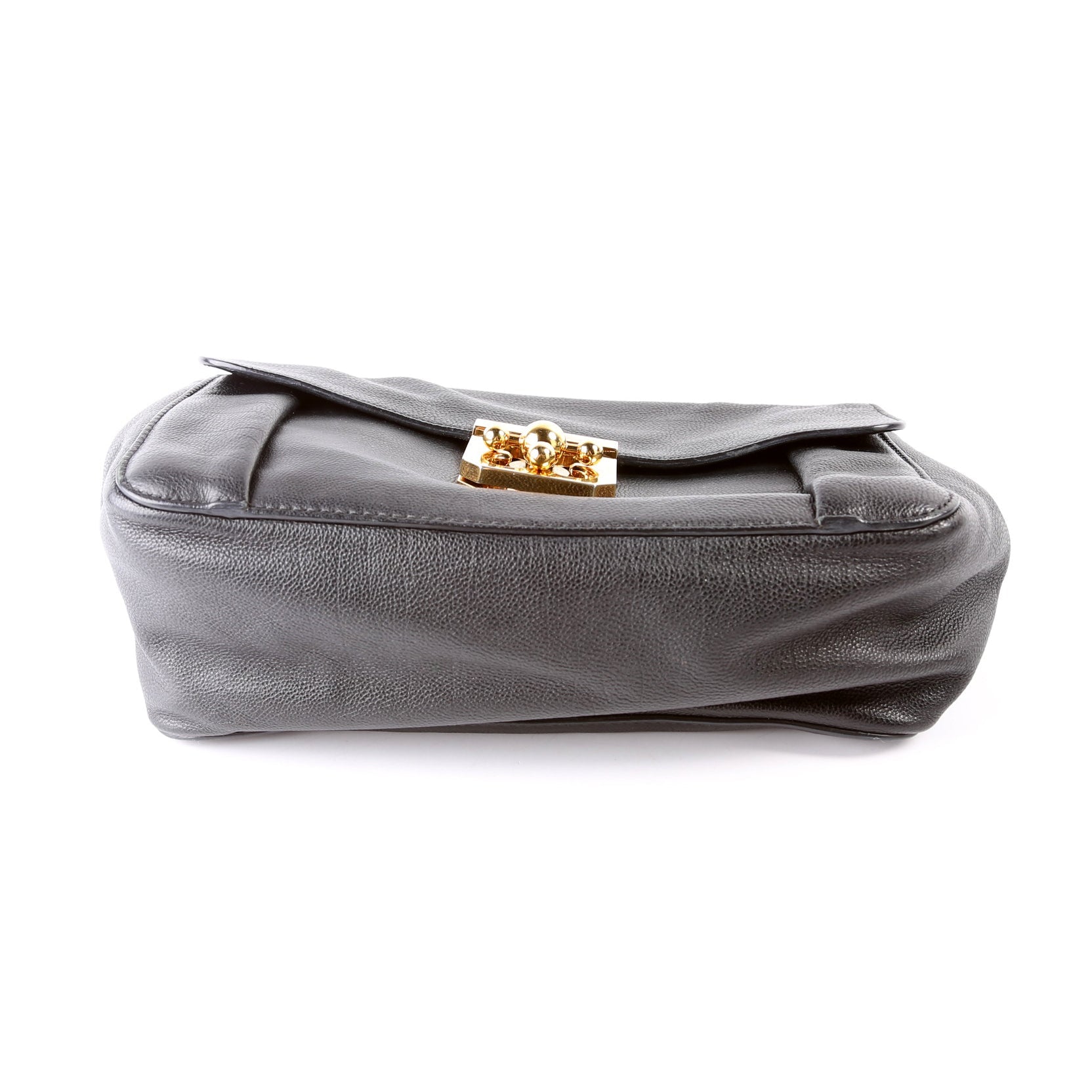 Elsie Leather Shoulder Bag Black