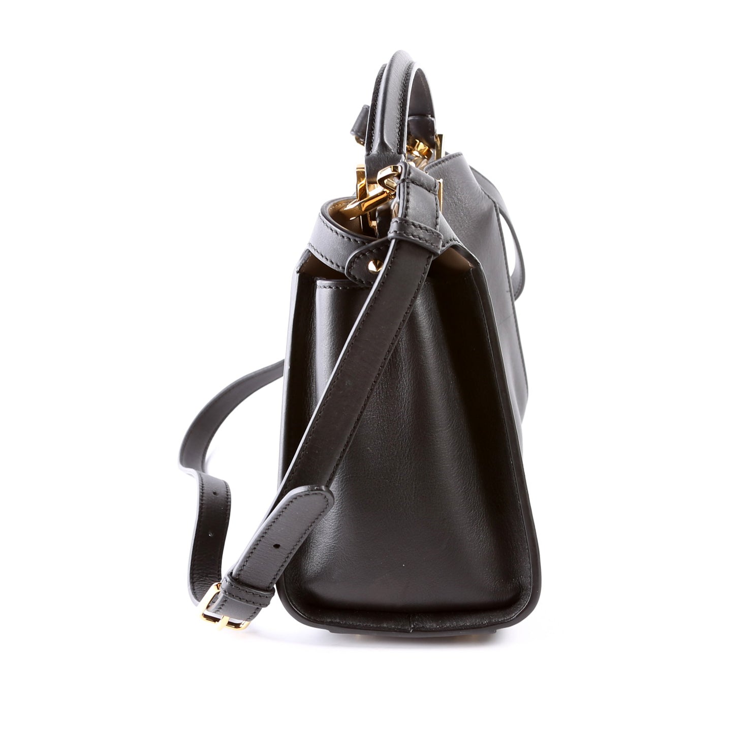 Fendi 8BN302 Peekaboo Essentially Medium Calfskin Black