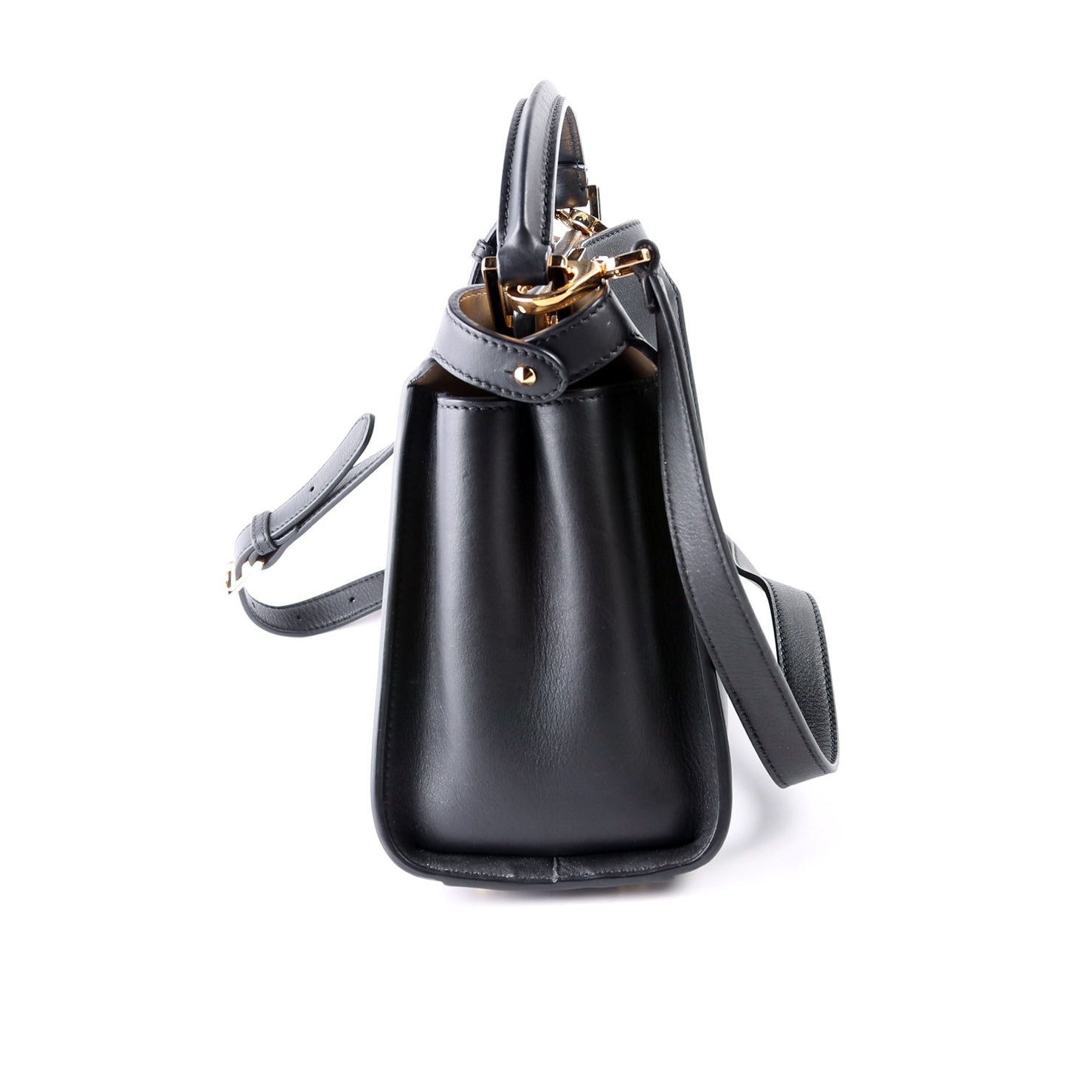 Fendi 8BN302 Peekaboo Essentially Medium Calfskin Black