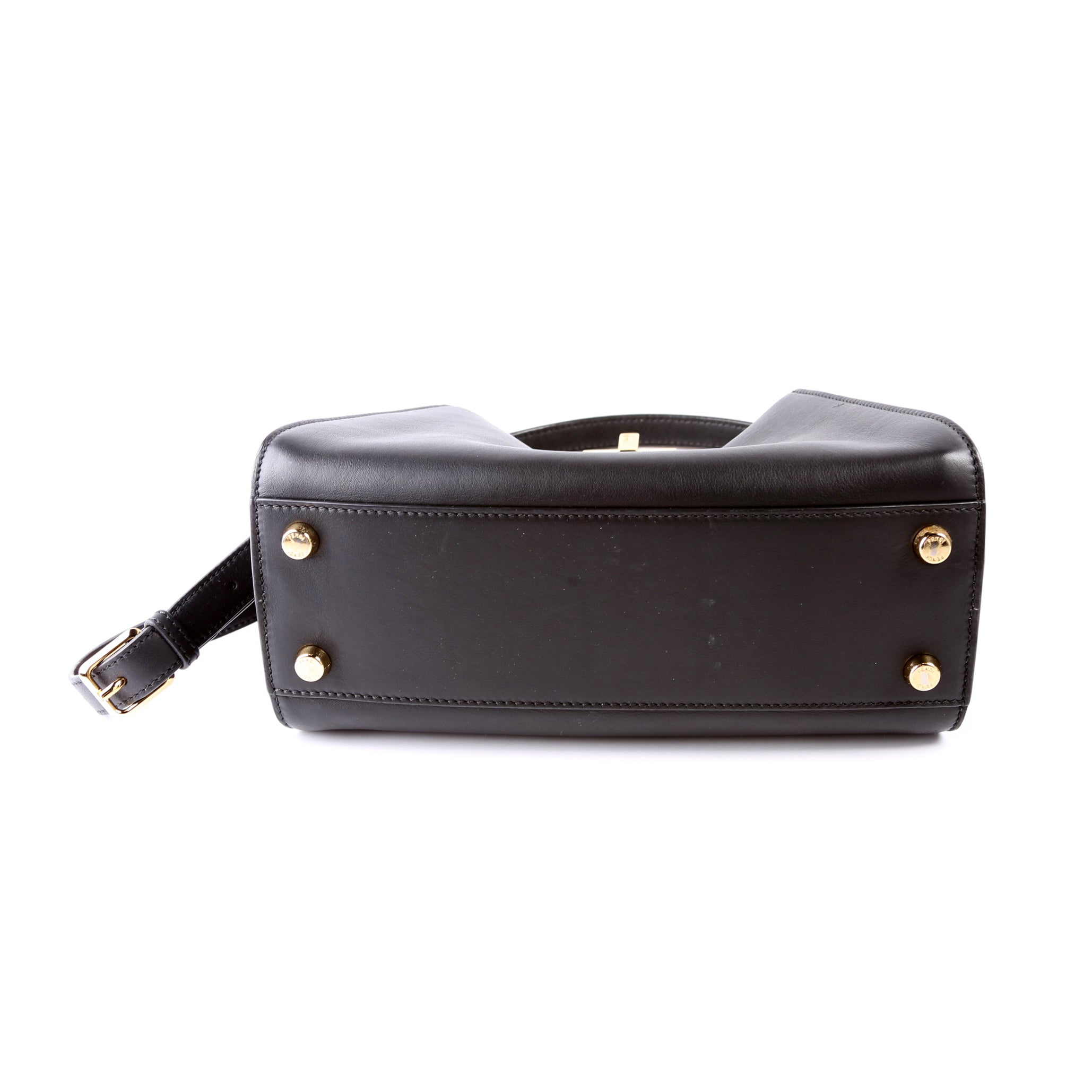 Fendi 8BN302 Peekaboo Essentially Medium Calfskin Black