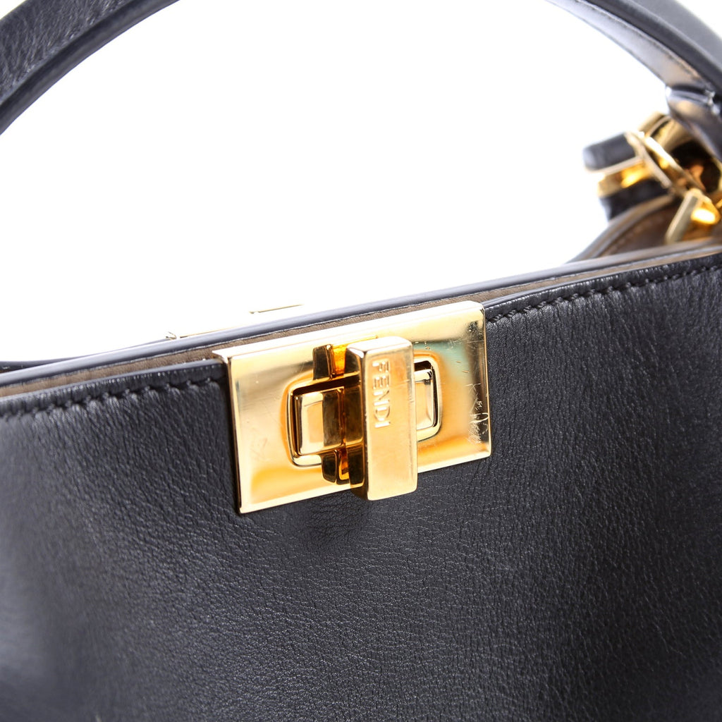 Fendi 8BN302 Peekaboo Essentially Medium Calfskin Black