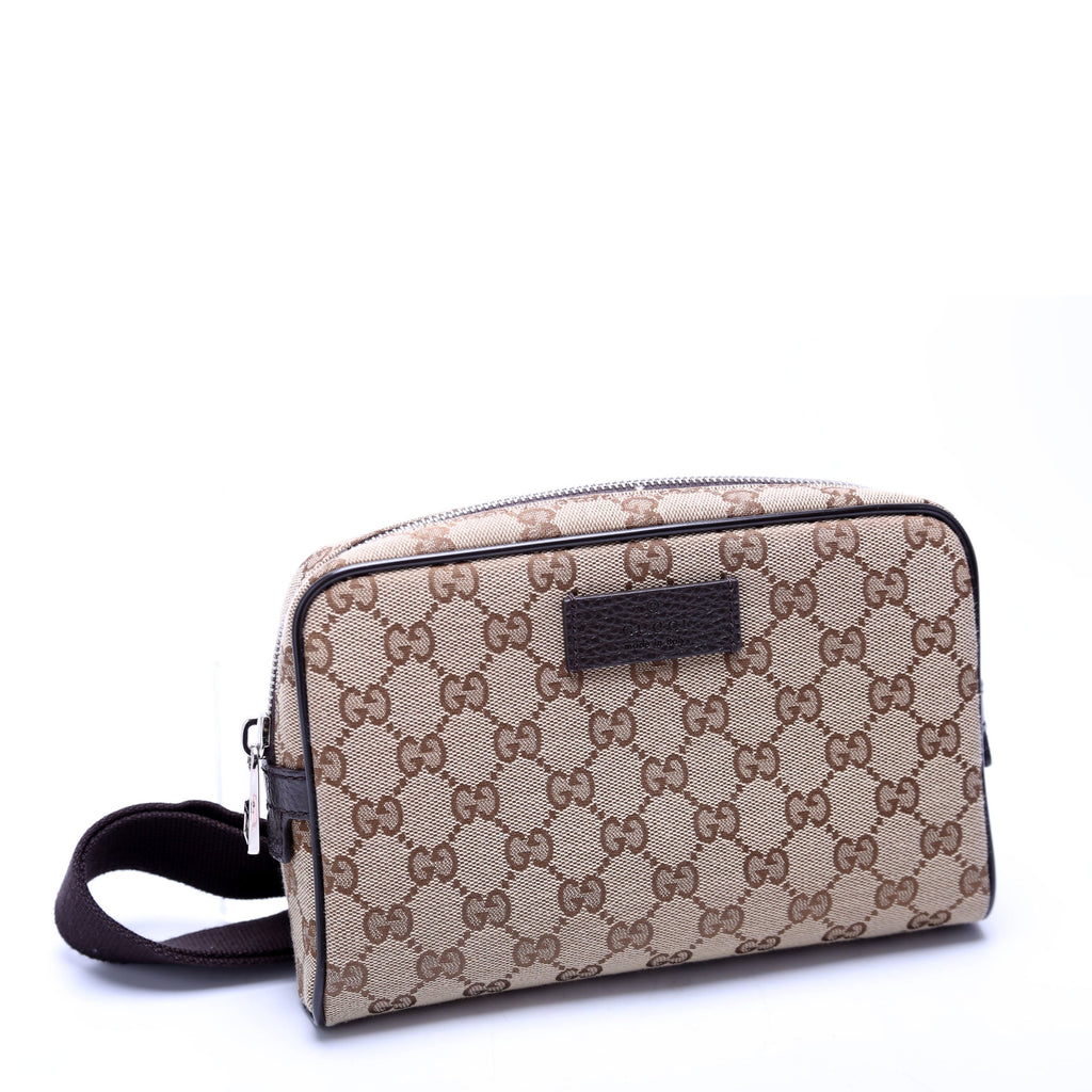 GG Canvas Belt Bag Brown