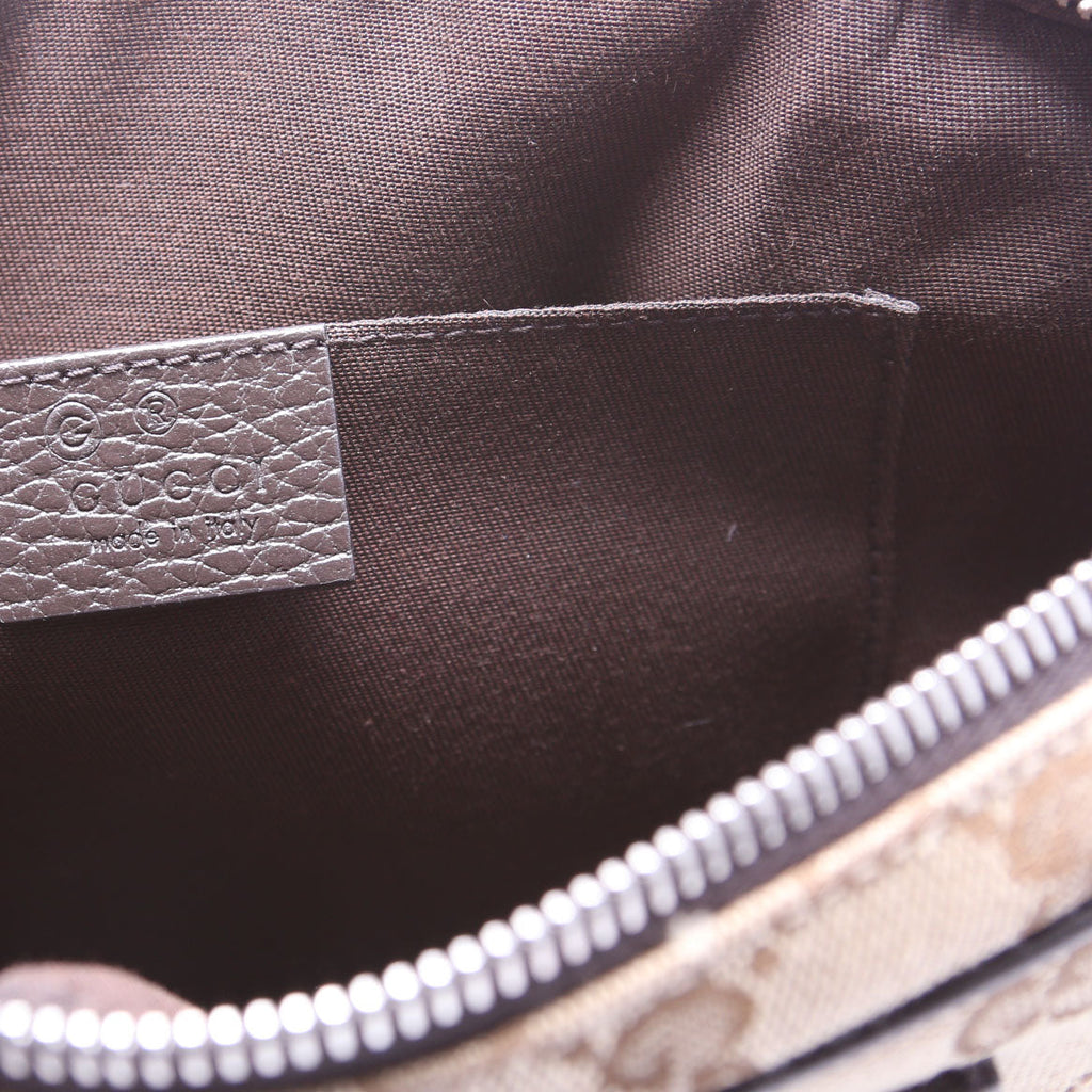 GG Canvas Belt Bag Brown