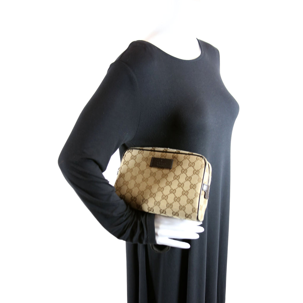 GG Canvas Belt Bag Brown