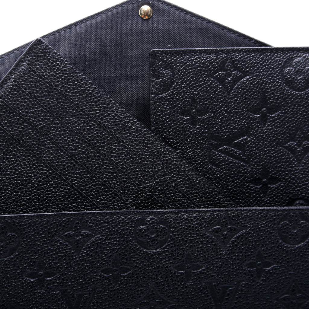 Pochette Felicie Empreinte Black