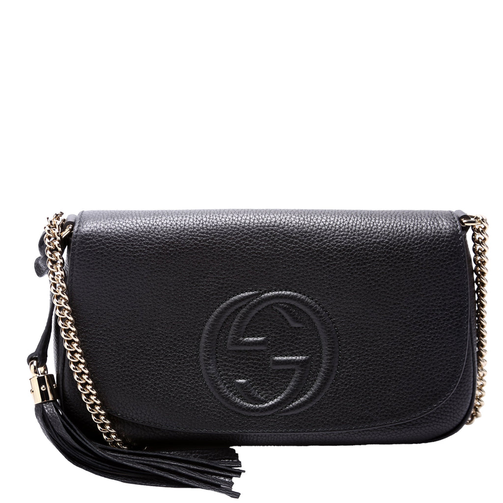 336752 Soho Chain Crossbody Medium Black