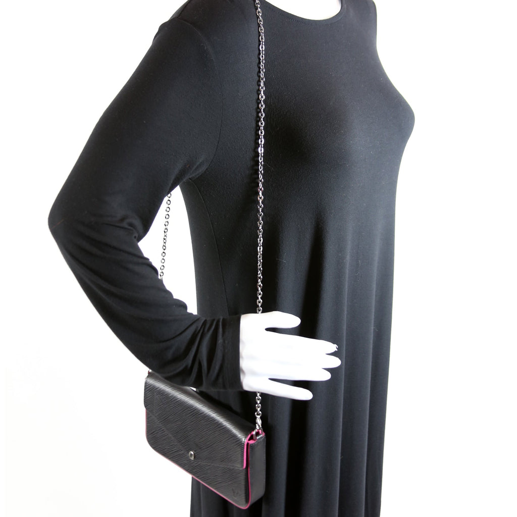 Pochette Felicie Epi Black