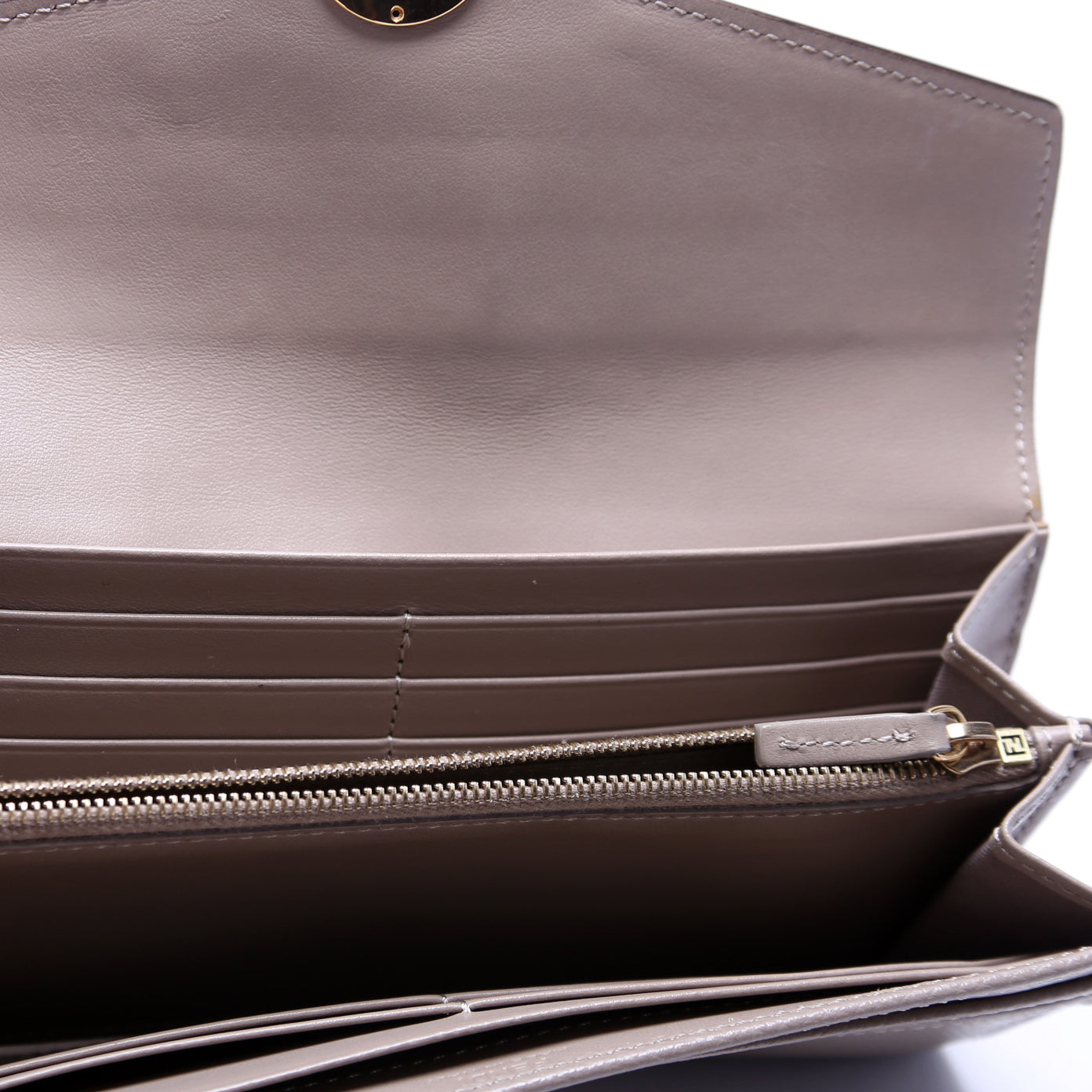 Fendi 8M0251 F Is Fendi Flap Wallet Taupe