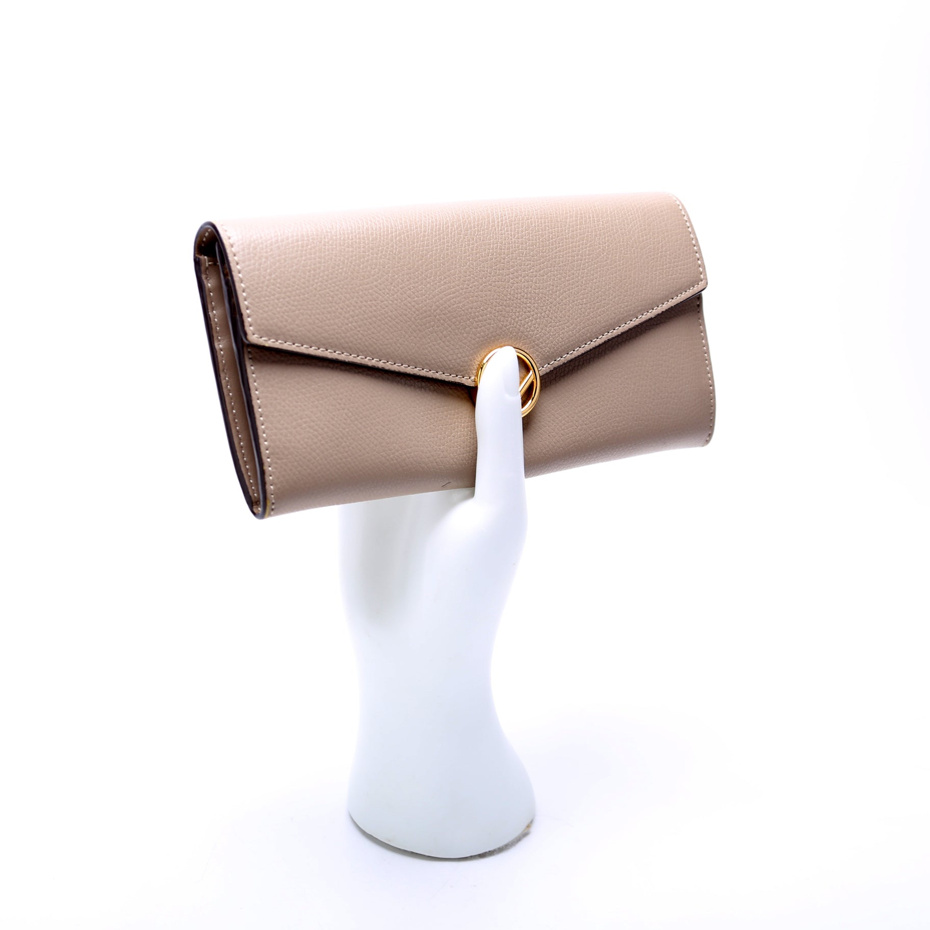 Fendi 8M0251 F Is Fendi Flap Wallet Taupe