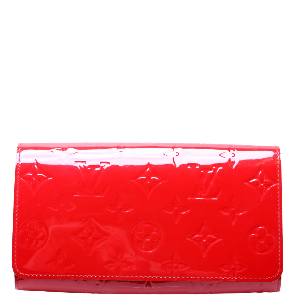 Sarah Chain Wallet Vernis Red