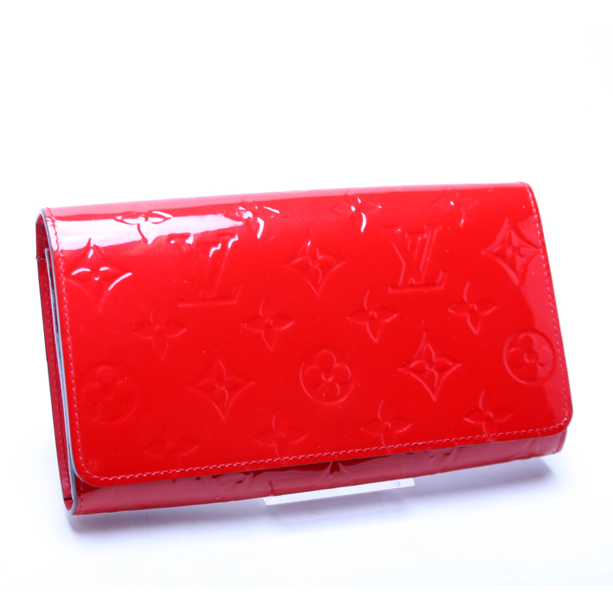 Sarah Chain Wallet Vernis Red