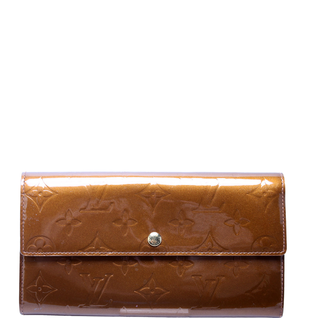 Porte Tresor Sarah Wallet Vernis Bronze