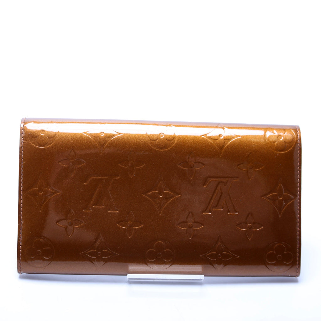 Porte Tresor Sarah Wallet Vernis Bronze