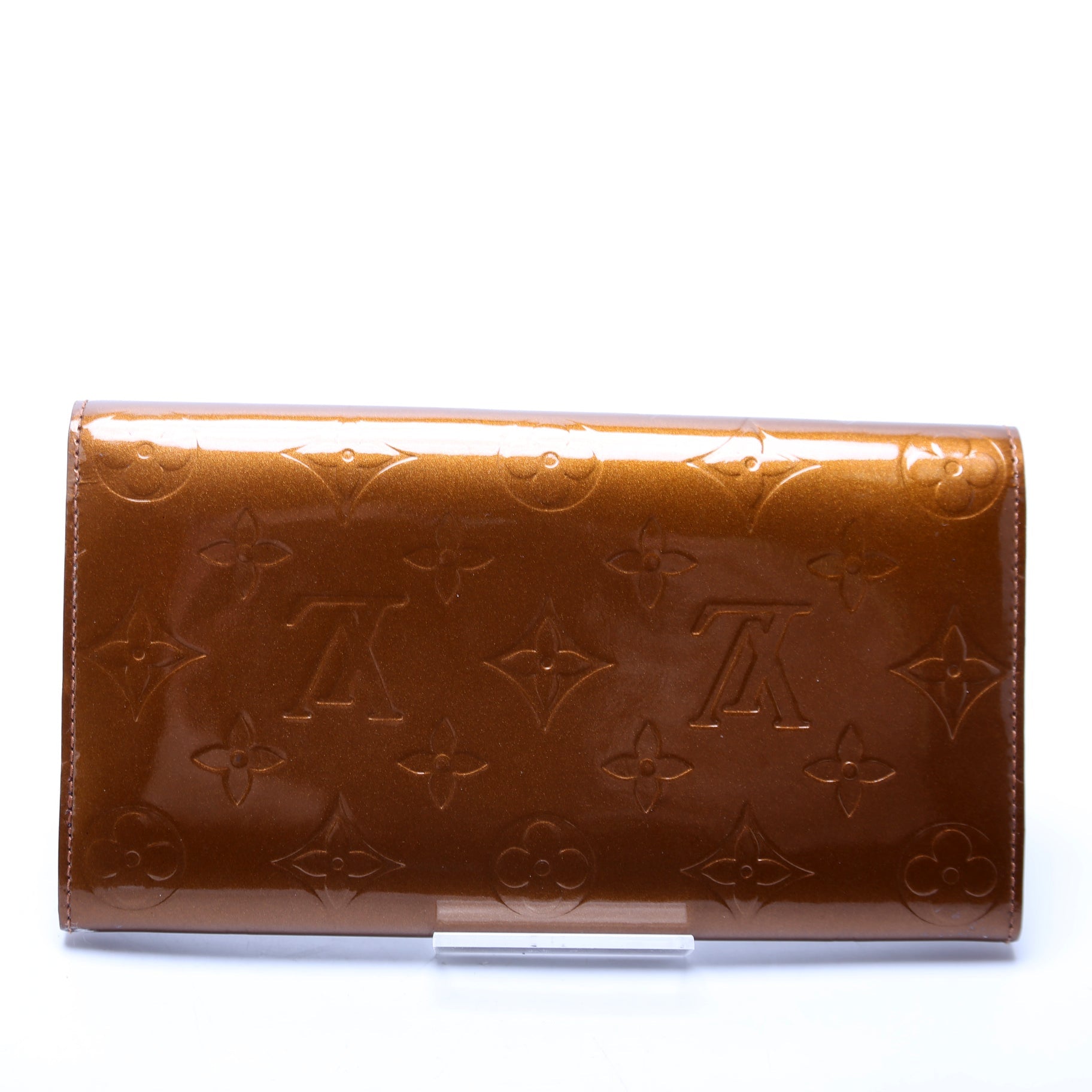 Porte Tresor Sarah Wallet Vernis Bronze