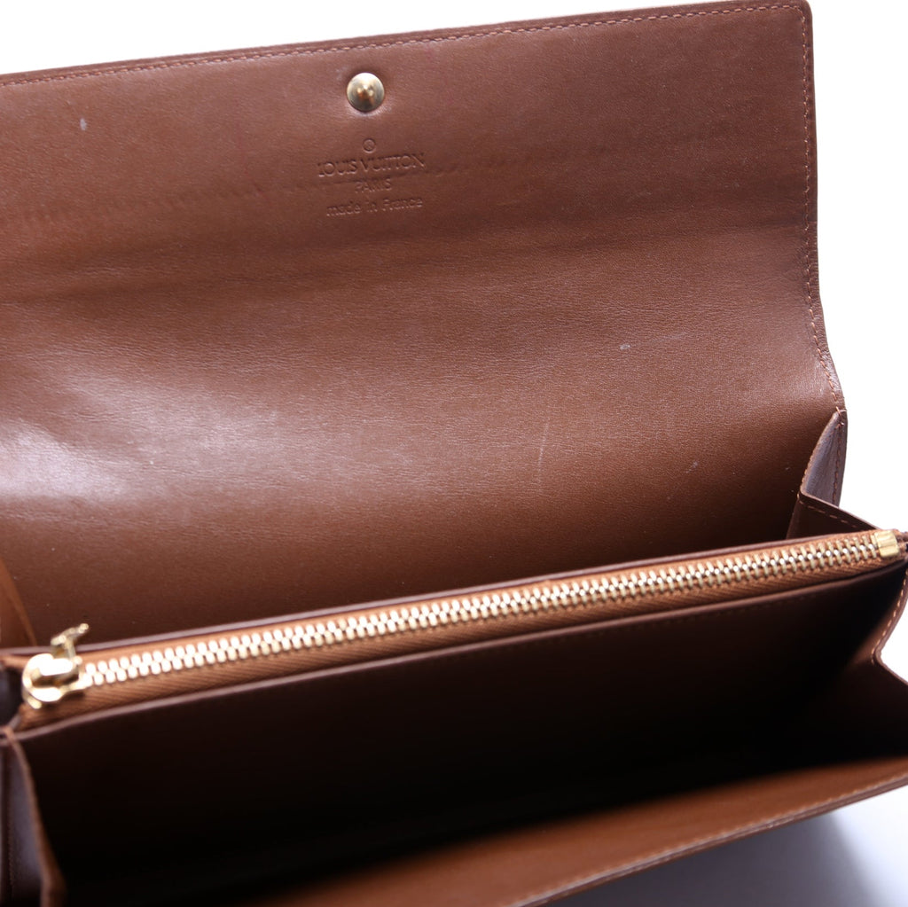 Porte Tresor Sarah Wallet Vernis Bronze